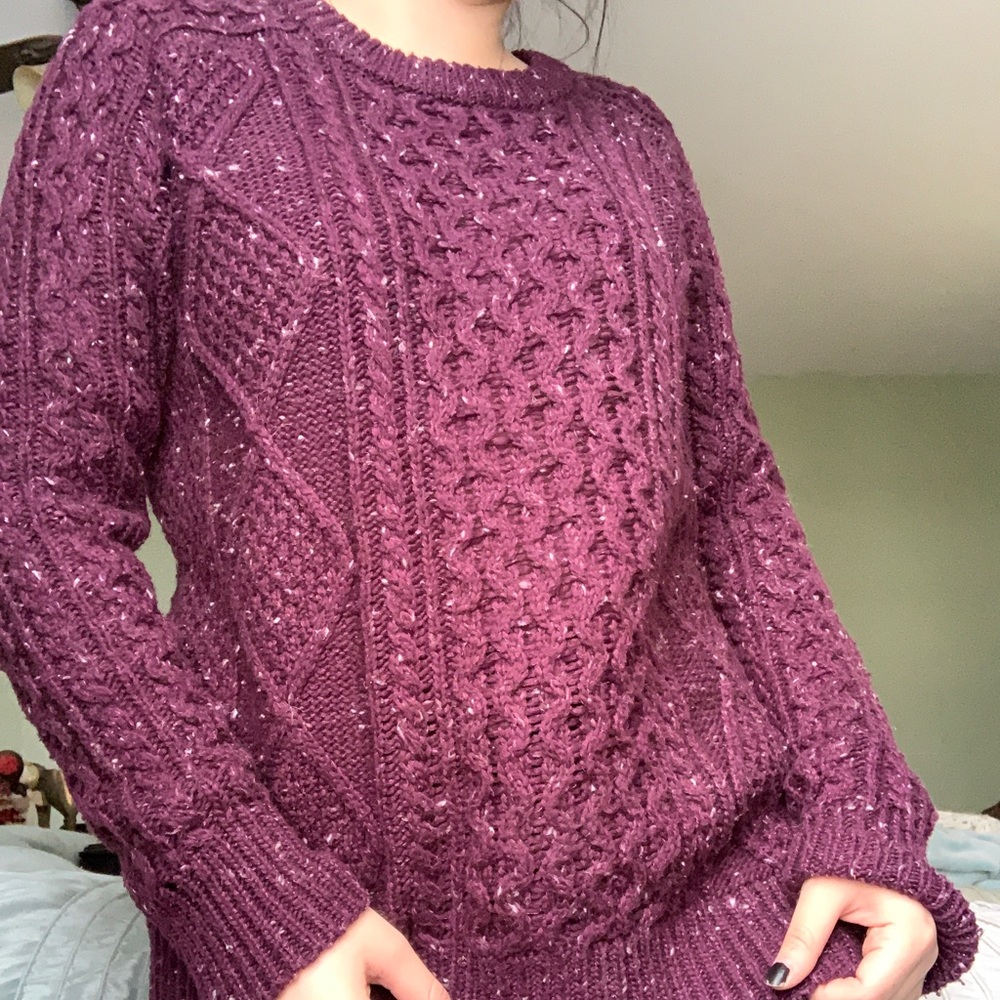 Thick dark purple sweater